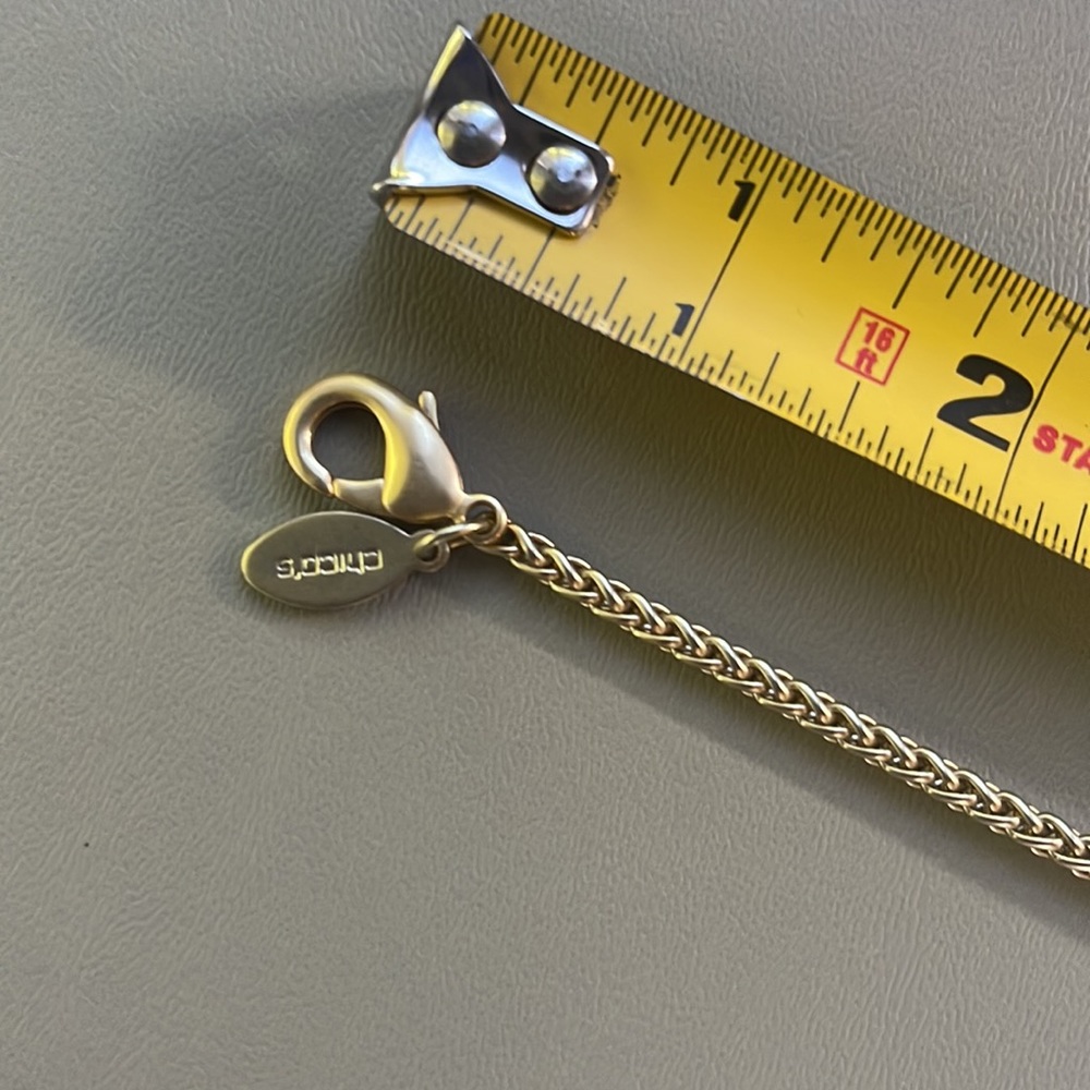 Chicos gold tone Y Necklace, NWT - Picture 4 of 7
